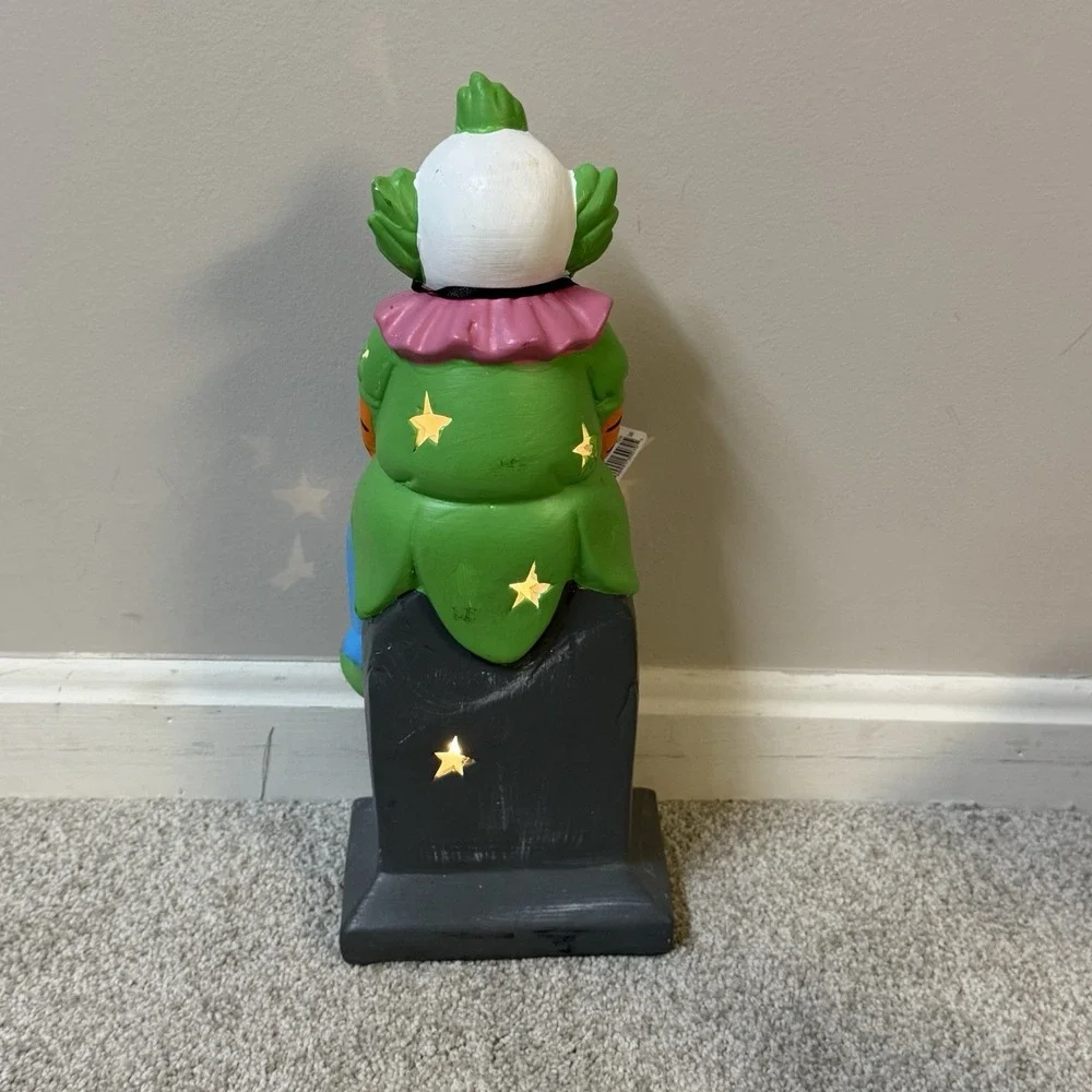 2 Rare Killer Clowns Halloween Decor Discontinued Light Up Table Circus Clown